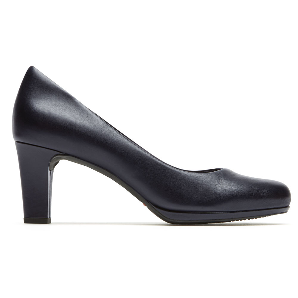 Rockport Singapore Womens Pumps - Total Motion Leah Navy - QN1895046